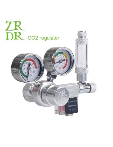 WYIN ZRDR Dual Gauge CO2 Regulator with Solenoid & Bubble counter